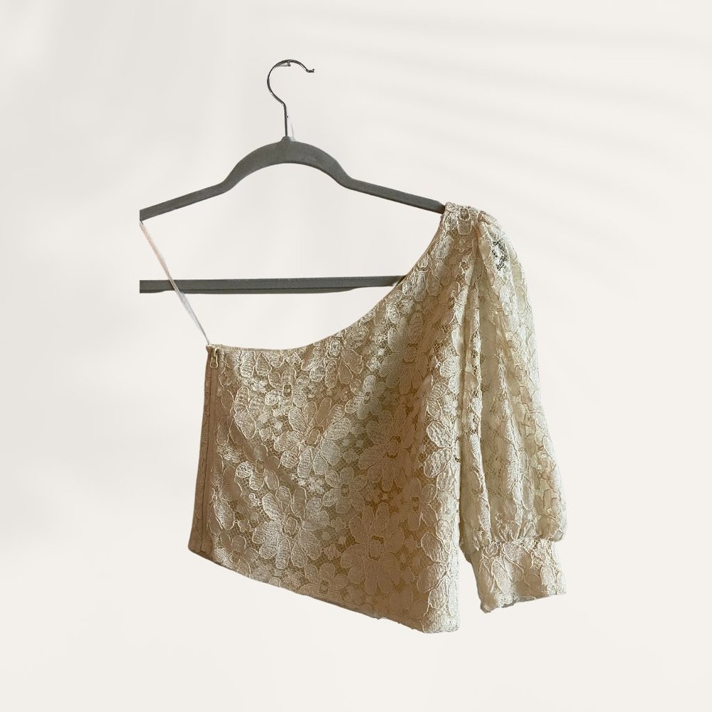 off-white "Adkia" one-shoulder top